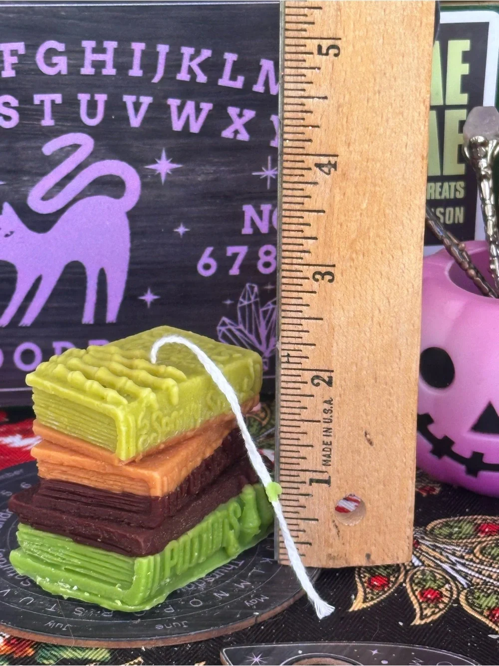 Stack of Spell Books Candle | Witch Library Decor